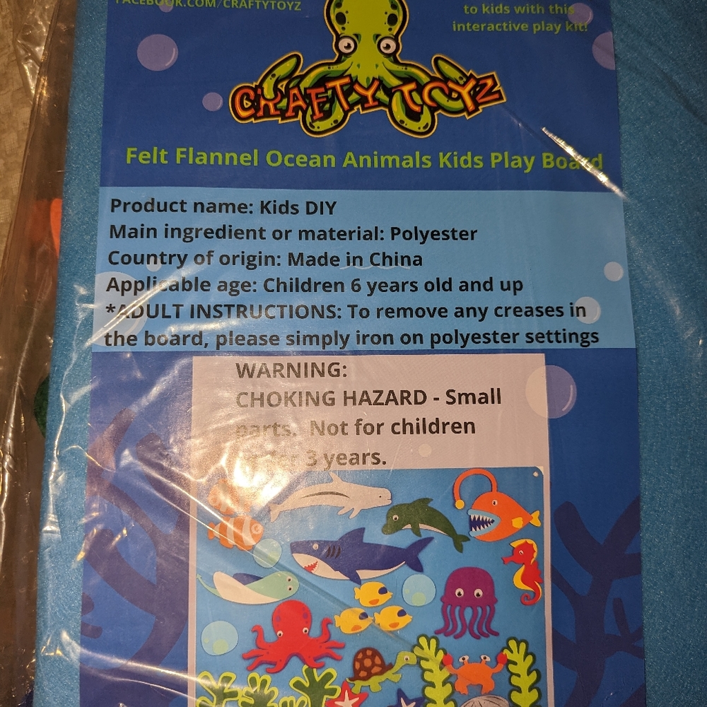 Crafty Toys felt flannel ocean animals play stick boards 2 of them for sale!